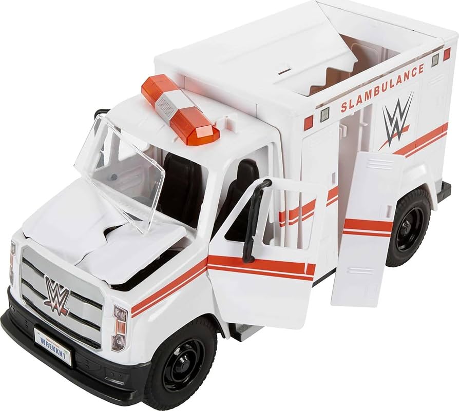 WWE マテル　アンビュランス　救急車 Mattel WWE Wrekkin' Slambulance Vehicle Playset, Breakaway